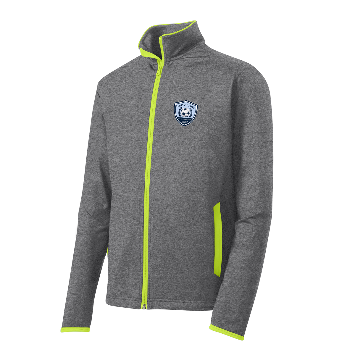 Adult Lady Lake Soccer Association Sport-Tek Sport-Wick Stretch Full-Zip Jacket