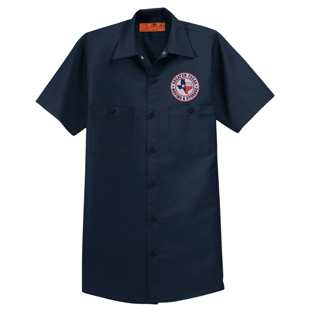 Adult Greater Texas Moving & Storage Red Kap Industrial SS Work Shirt