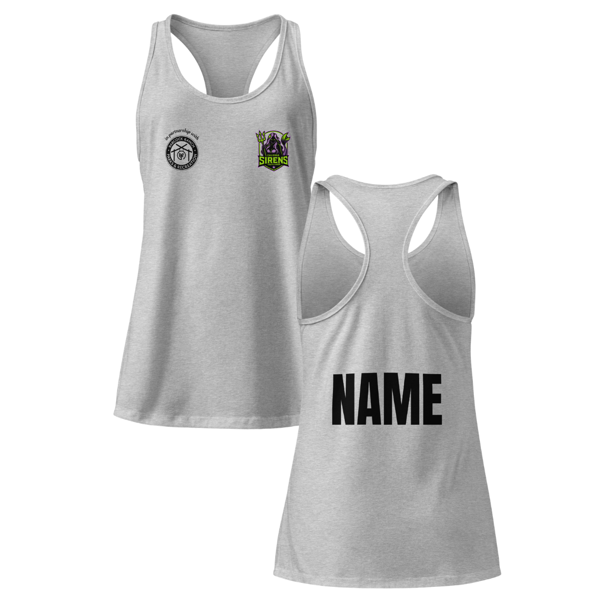 Personalizable - Women's Caloosa Sirens Next Level Racerback Tank Top