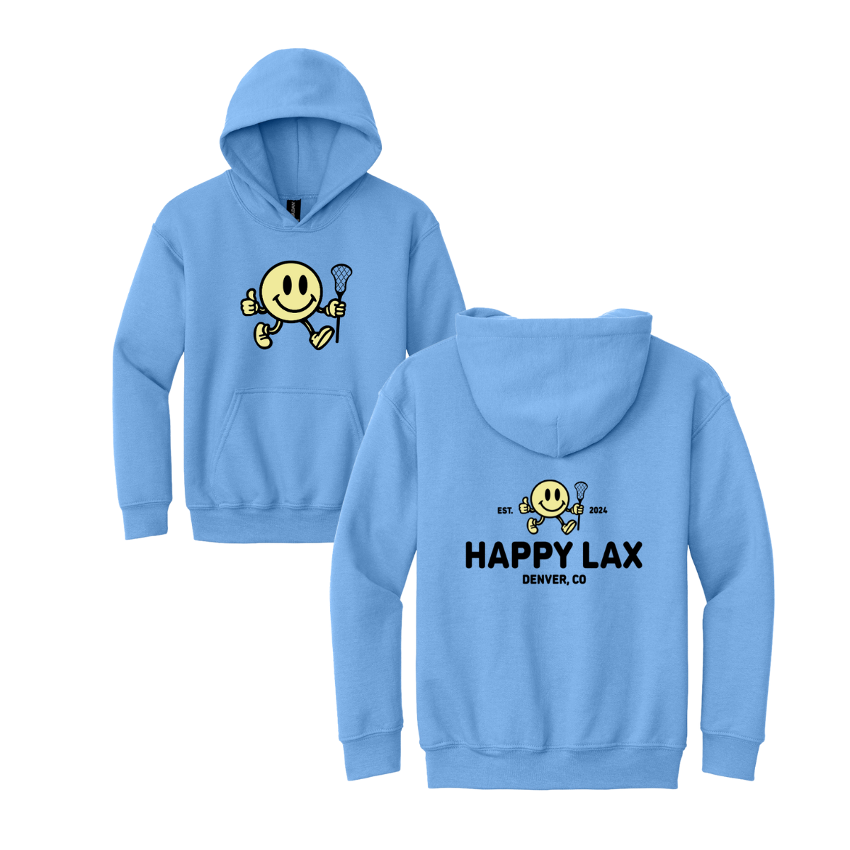 Youth Happy Lax Training Gildan Hoodie