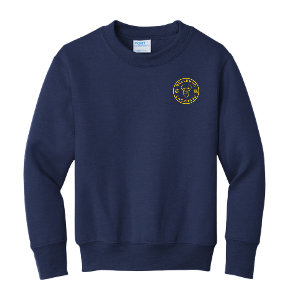 Youth Bellevue Lacrosse Port & Company Crewneck SweatShirt