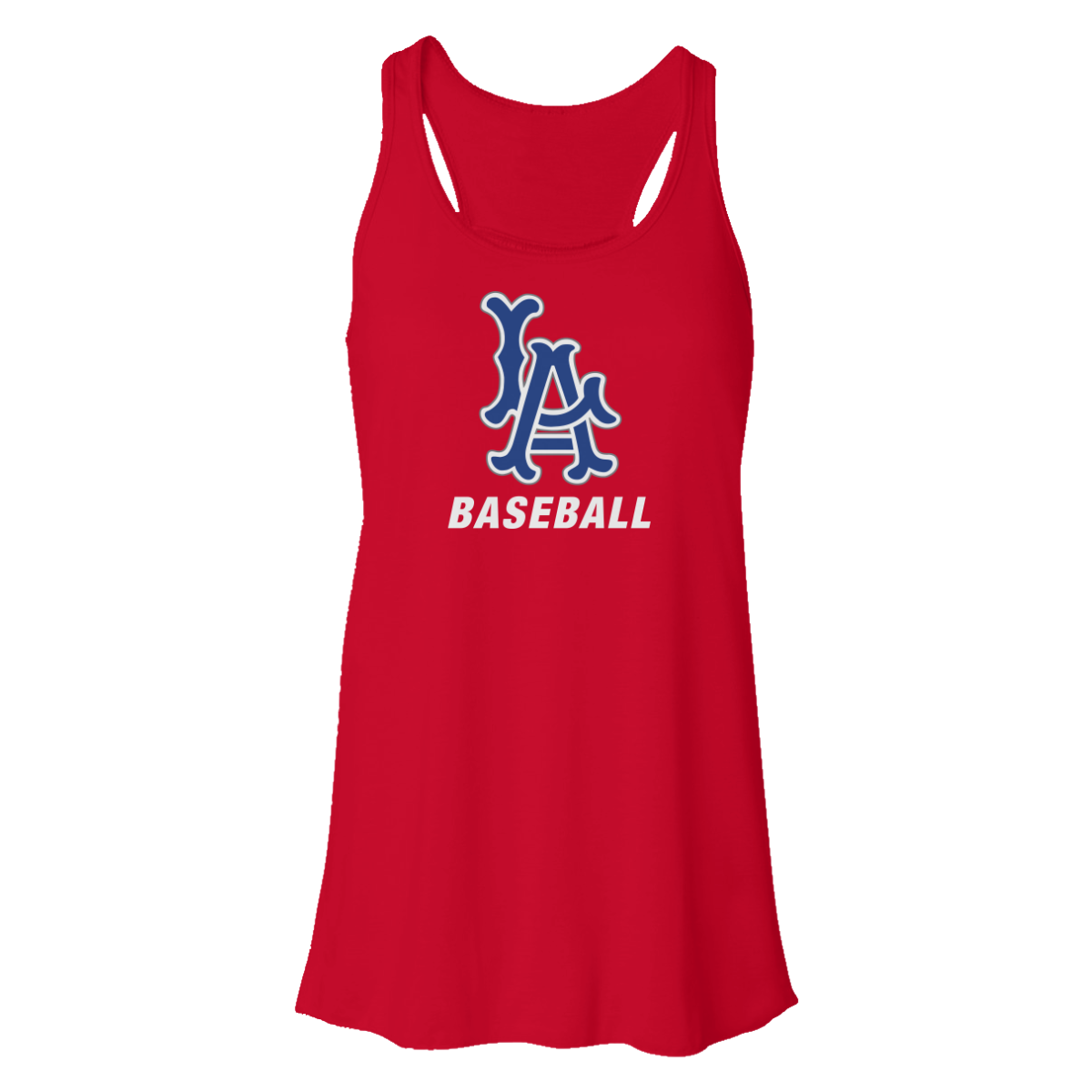Women's LA Baseball Bella + Canvas Flowy Racerback Tank