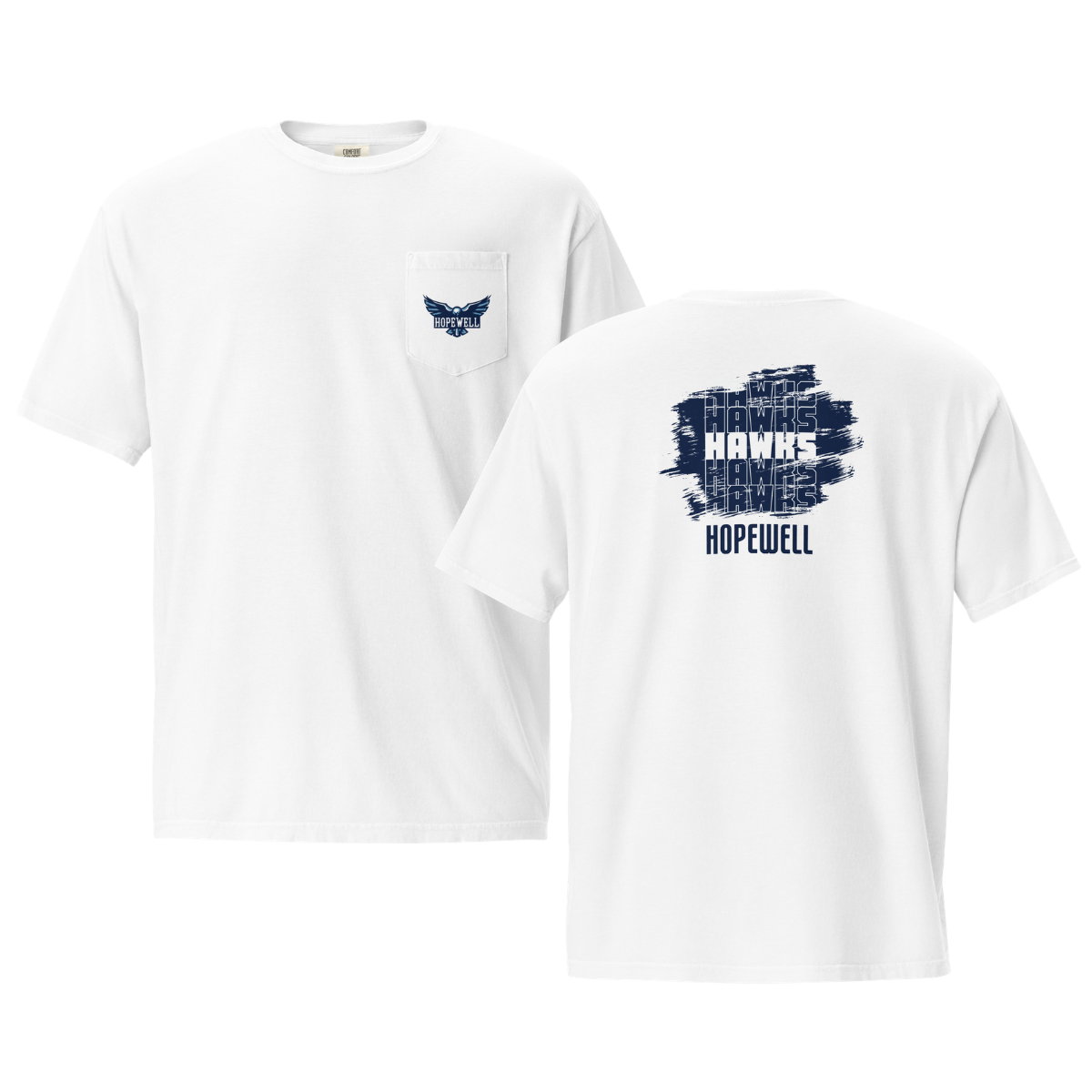 Adult Hopewell Hawks Comfort Colors Garment-Dyed Pocket T-Shirt