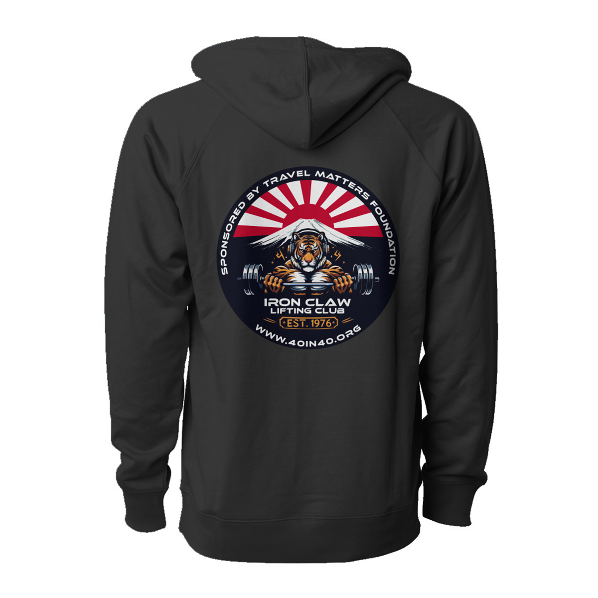 Adult Iron Claw Icon Loopback Terry Hooded Sweatshirt