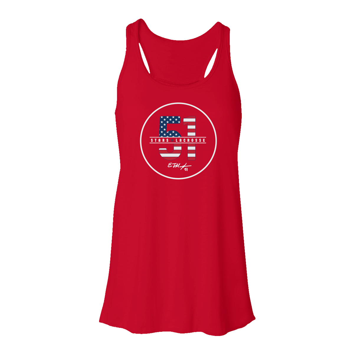Women's 51 Stars Flowy Racerback Tank