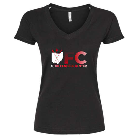 Women's Ohio Fencing Center Tultex V-Neck T-Shirt