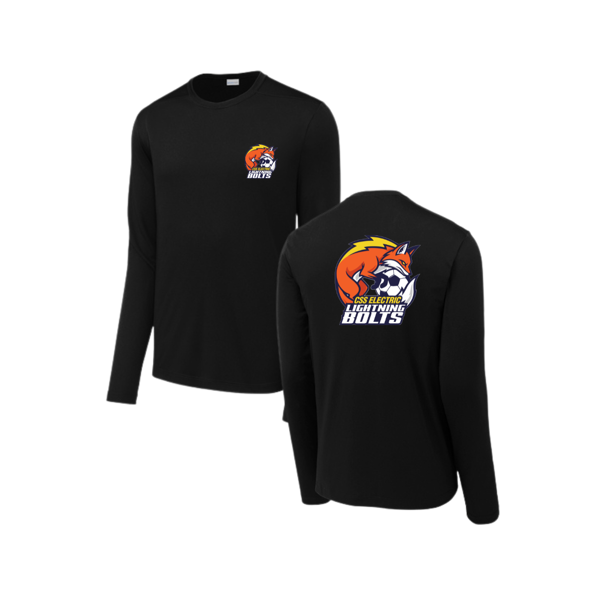 Adult Lightning Bolts Sport-Tek Posi UV Pro LS Tee