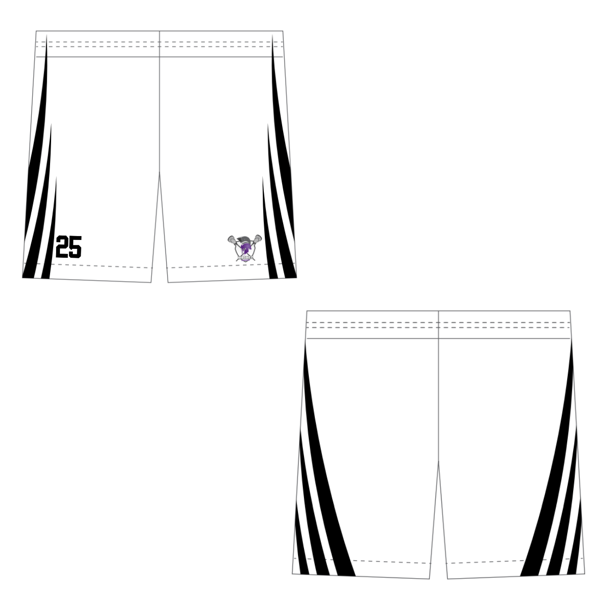 Waukee Lacrosse Pocketed Shorts - White