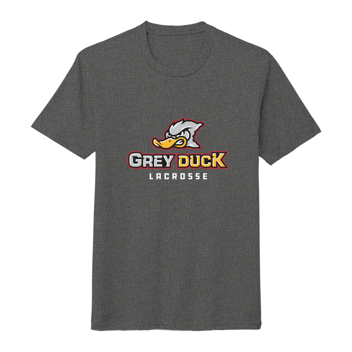 Adult Grey Duck Lacrosse District Perfect Tri Tee