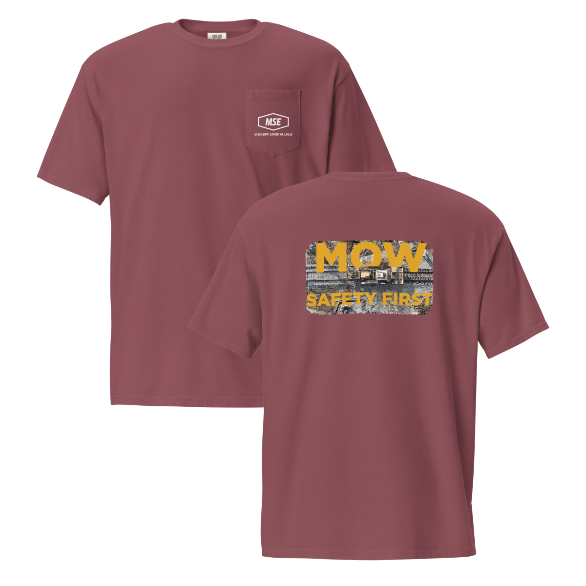 Adult Mississippi Export Railroad Comfort Colors Garment-Dyed Pocket T-Shirt