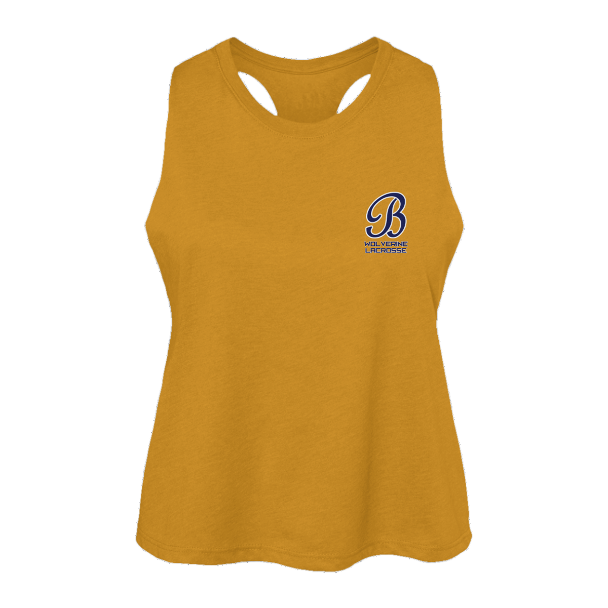 Women's Bellevue Lacrosse Bella + Canvas Racerback Crop Tank