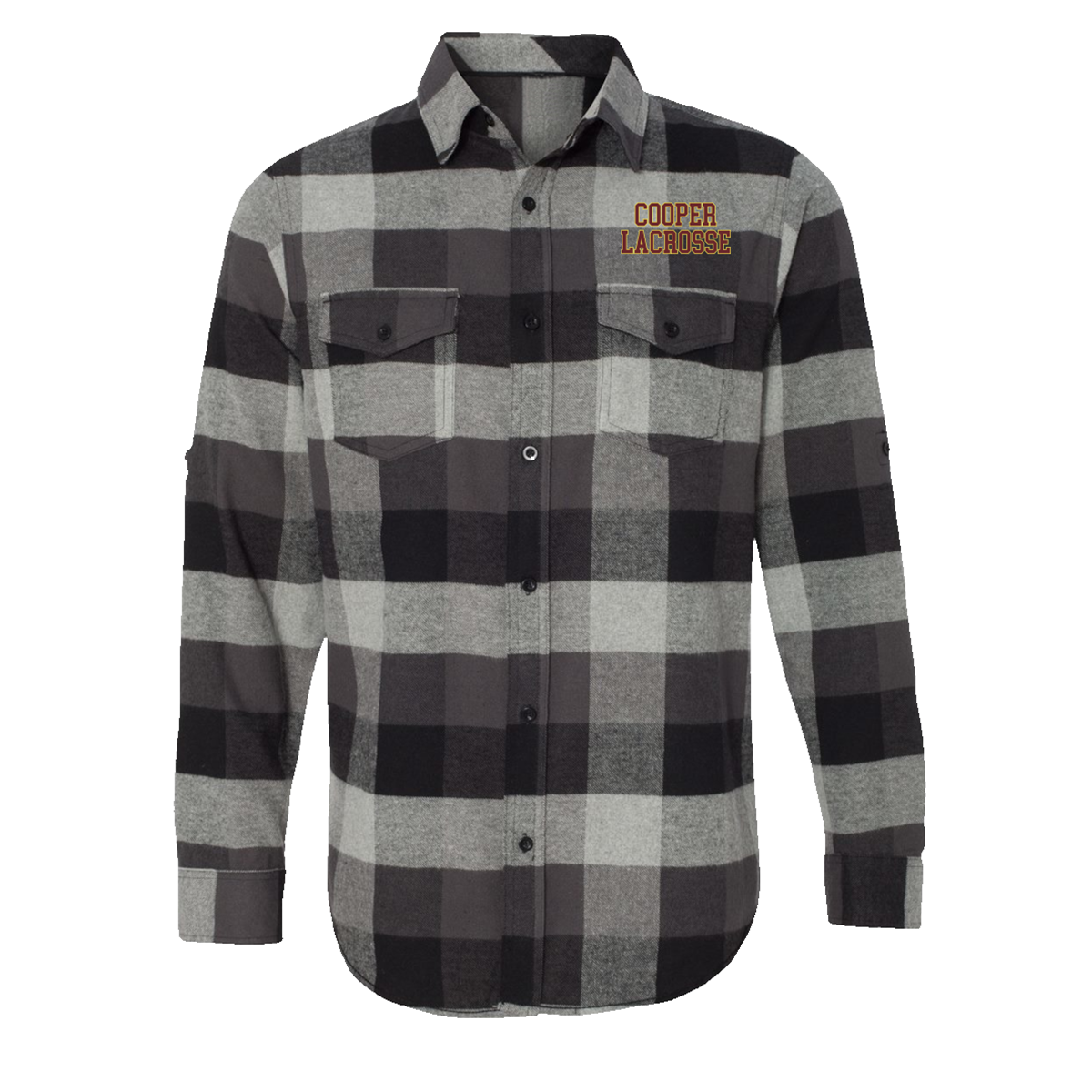 Adult Cooper High School Lacrosse Burnside Flannel Shirt