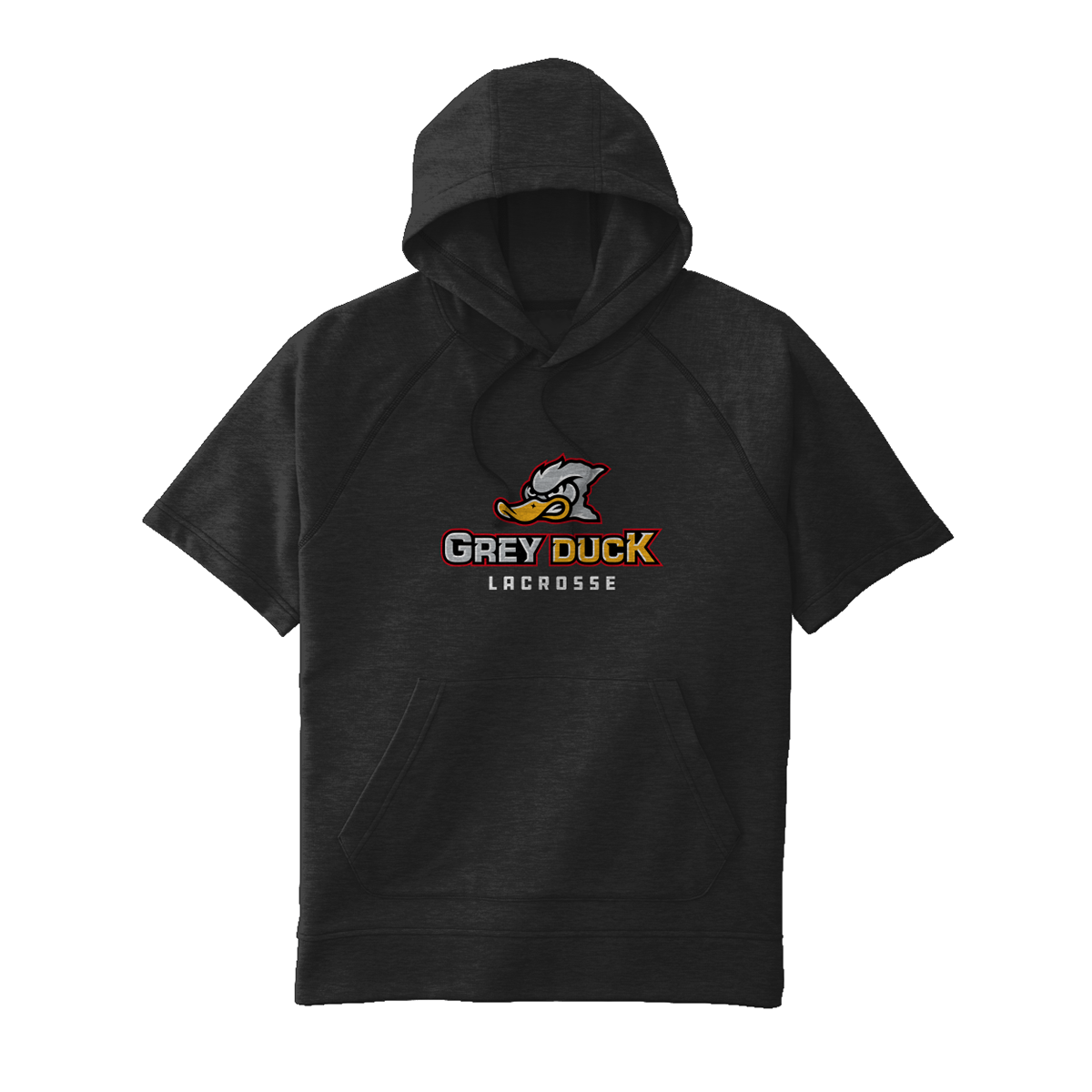 Adult Grey Duck Lacrosse Sport-Tek Tri-Blend SS Hoodie
