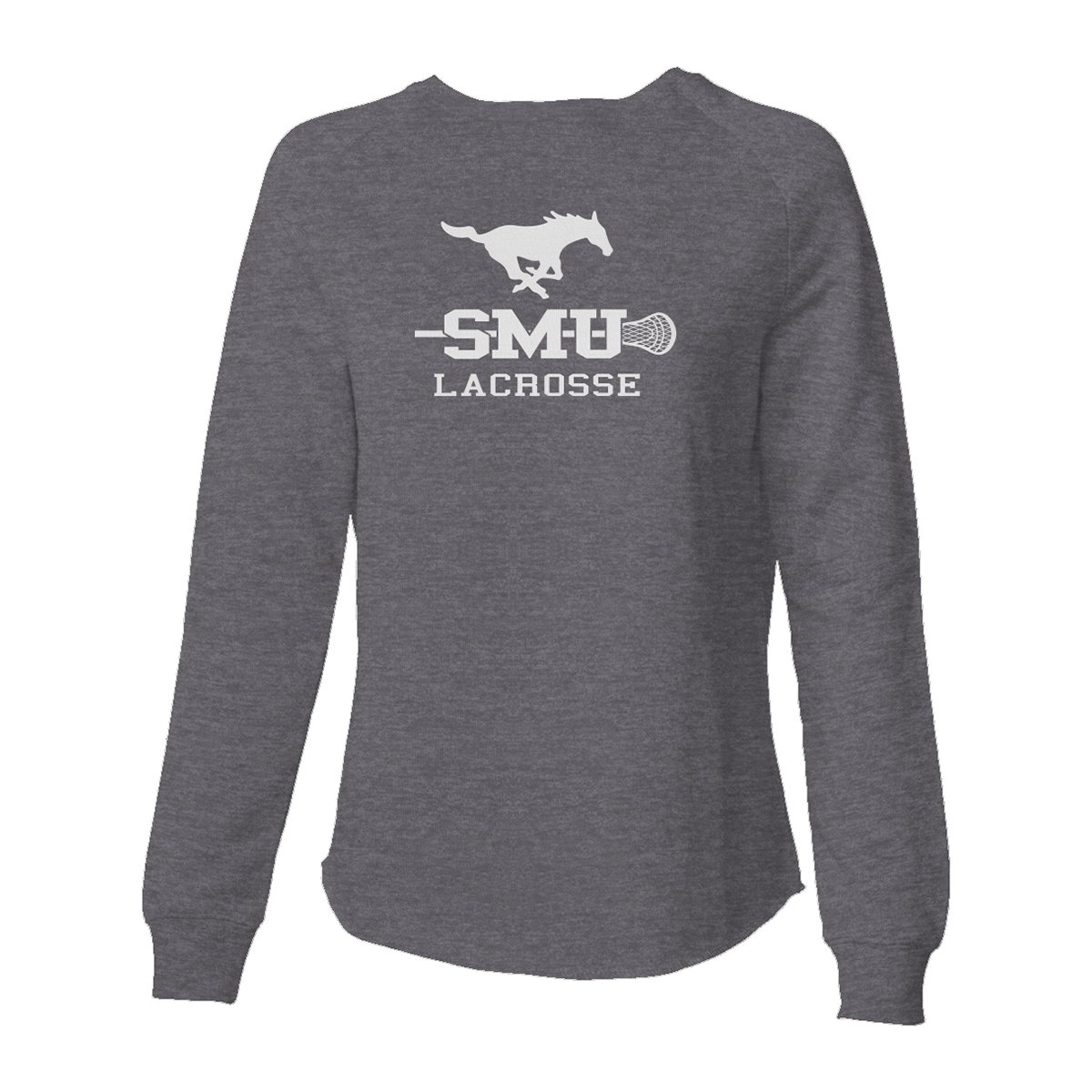 Women's SMU Lacrosse Wave Wash Crewneck Sweatshirt