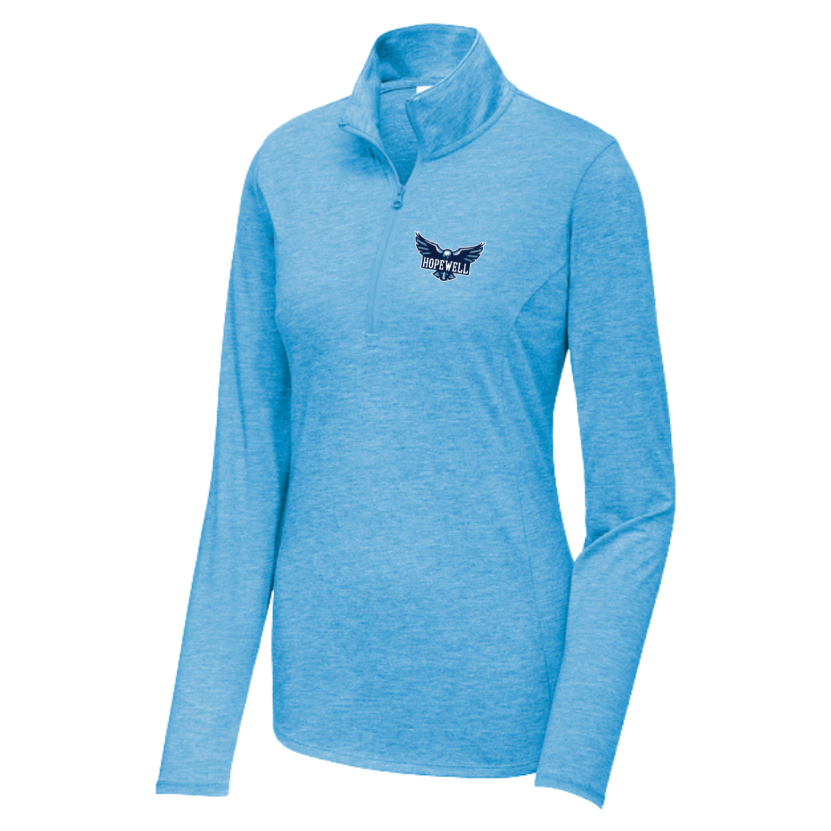 Women's Hopewell Hawks Sport-Tek Tri-Blend 1/4 Zip