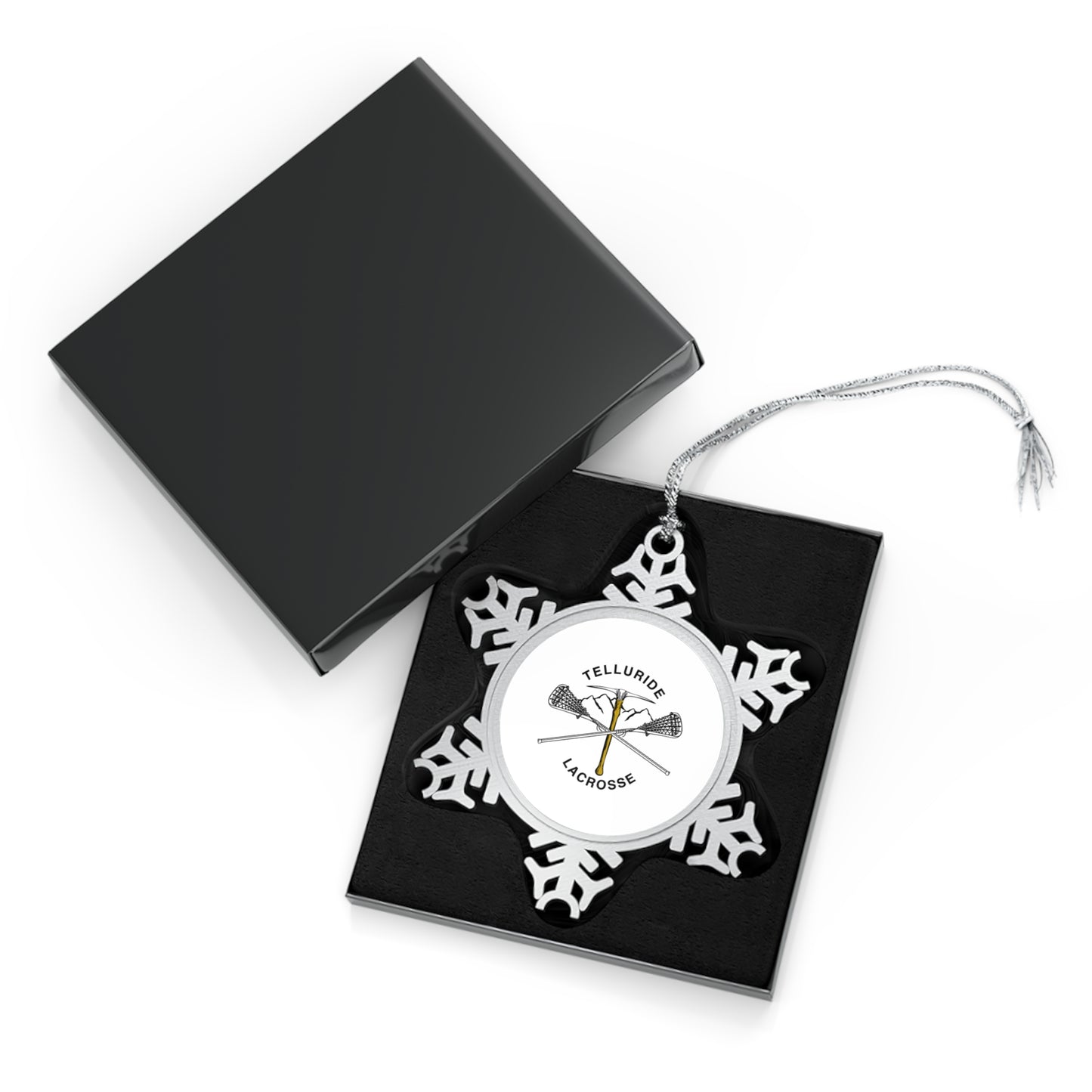 Telluride Lacrosse Pewter Snowflake Ornament