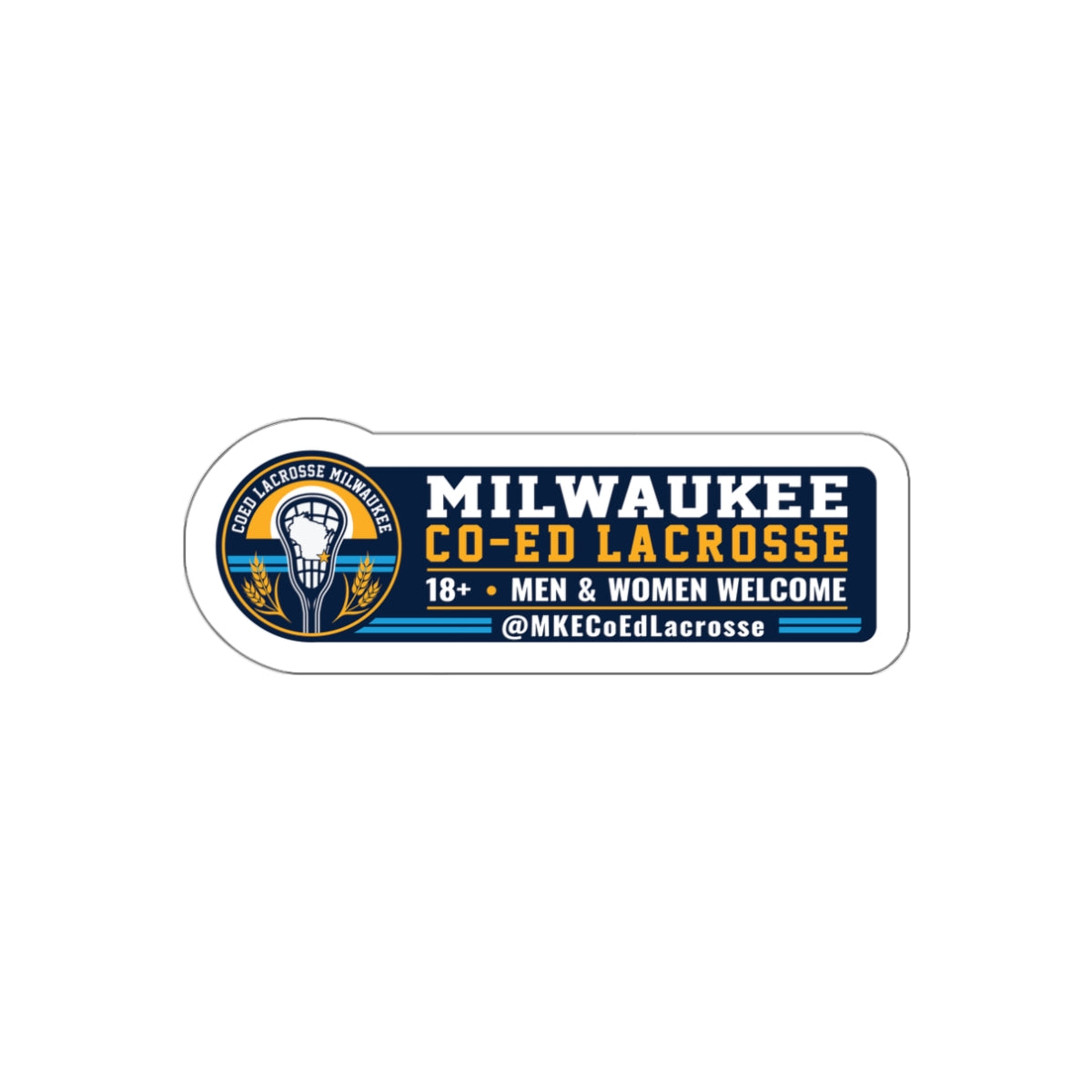 Milwaukee Coed Lacrosse Die Cut Stickers