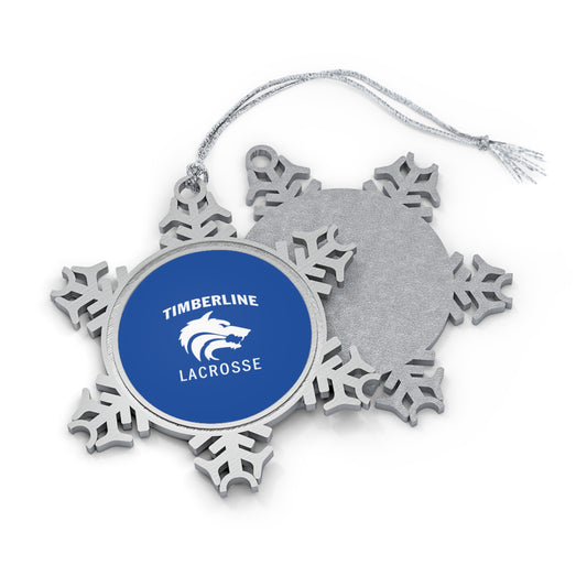 Timberline Lacrosse Pewter Snowflake Ornament
