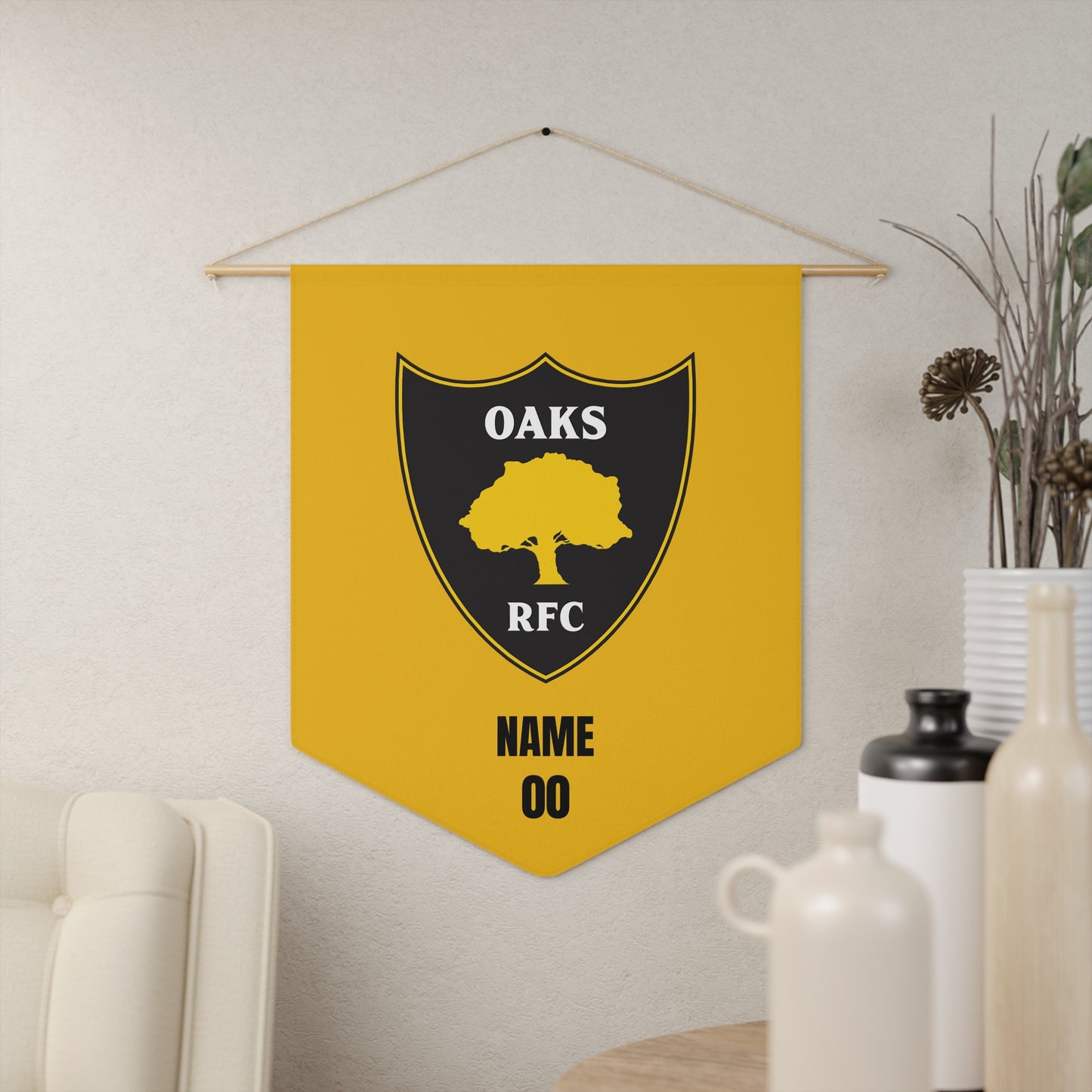 Personalizable - Danville Oaks Rugby Pennant