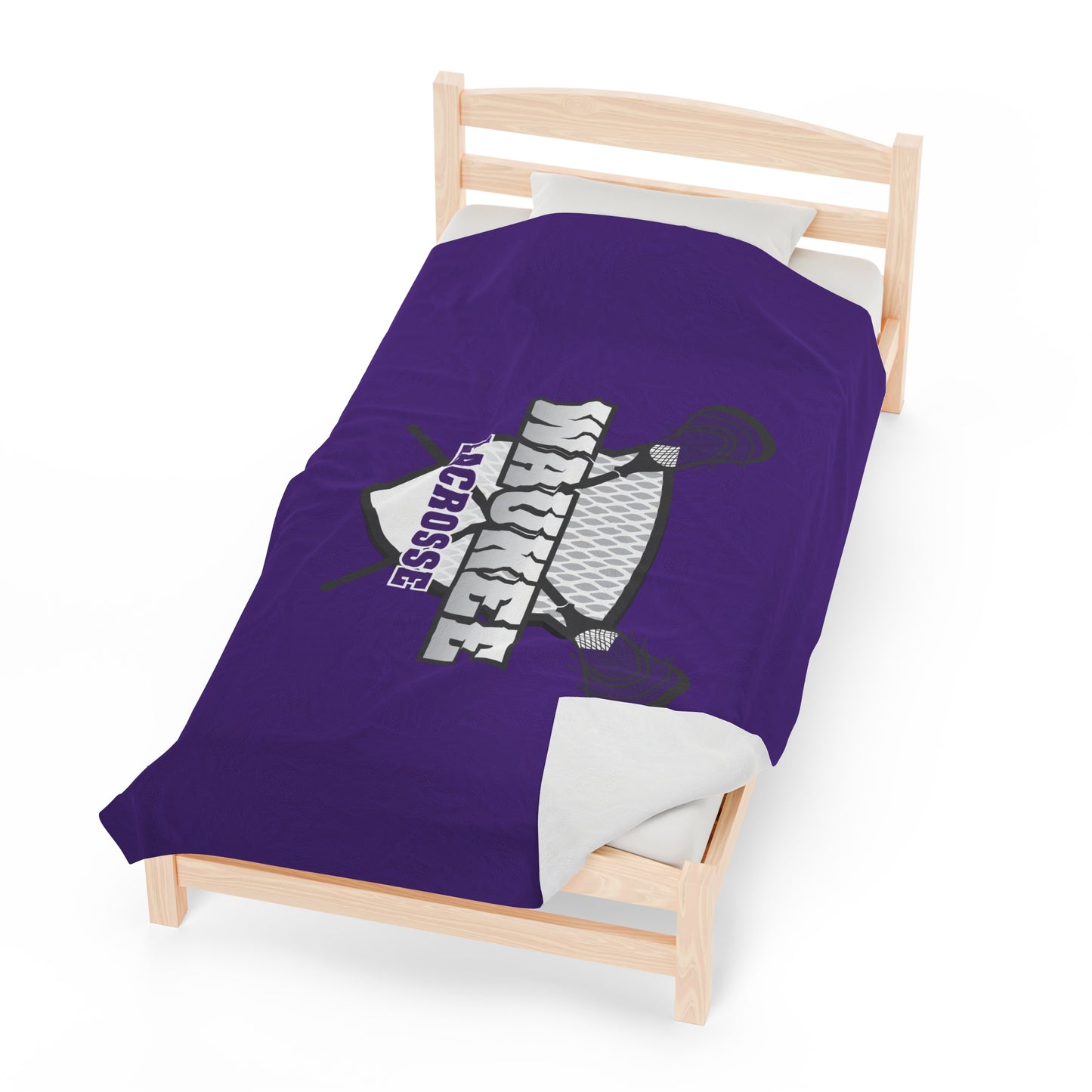 Waukee Lacrosse Velveteen Plush Blanket (60" x 80")