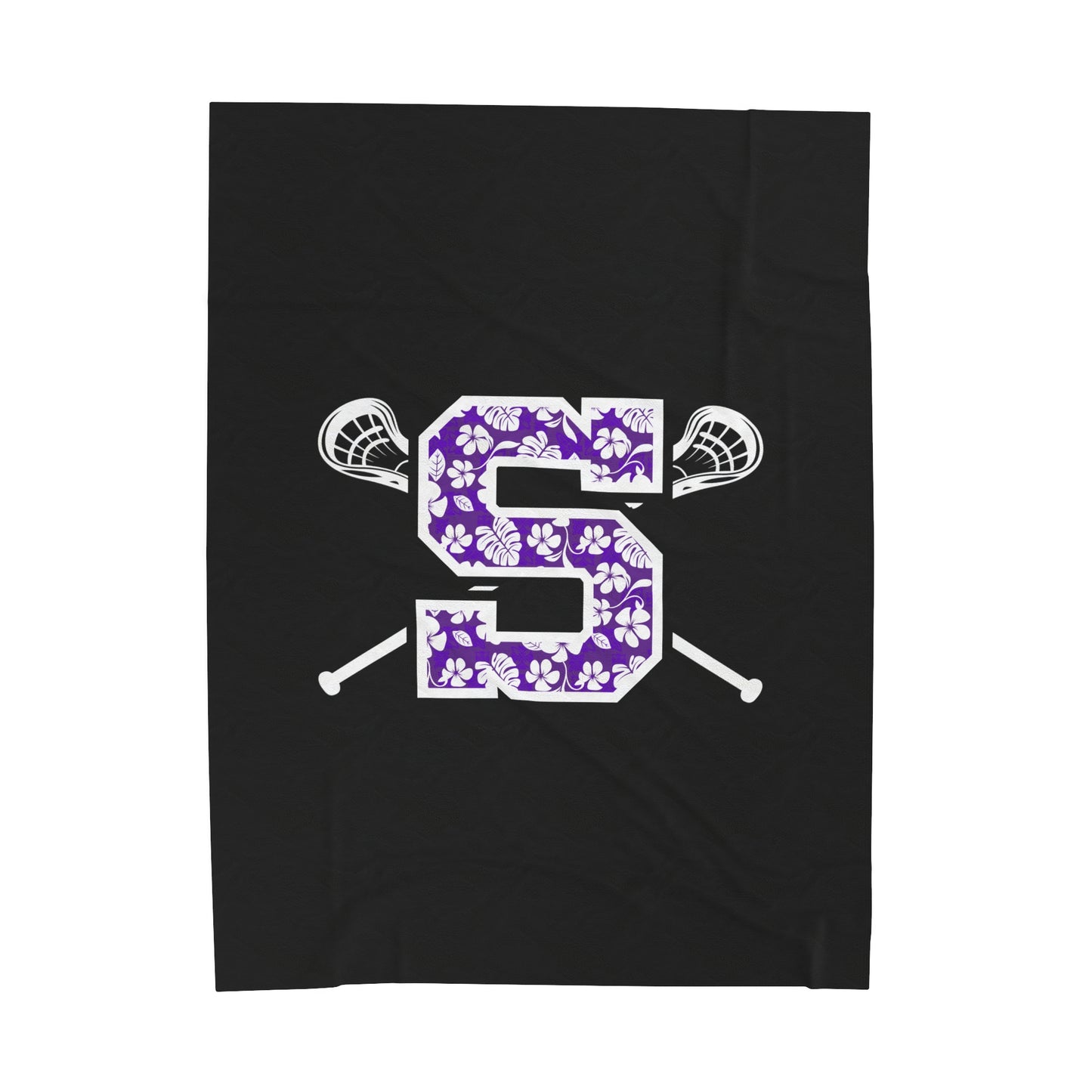 Sunset Lacrosse Velveteen Plush Blanket (60"x80")