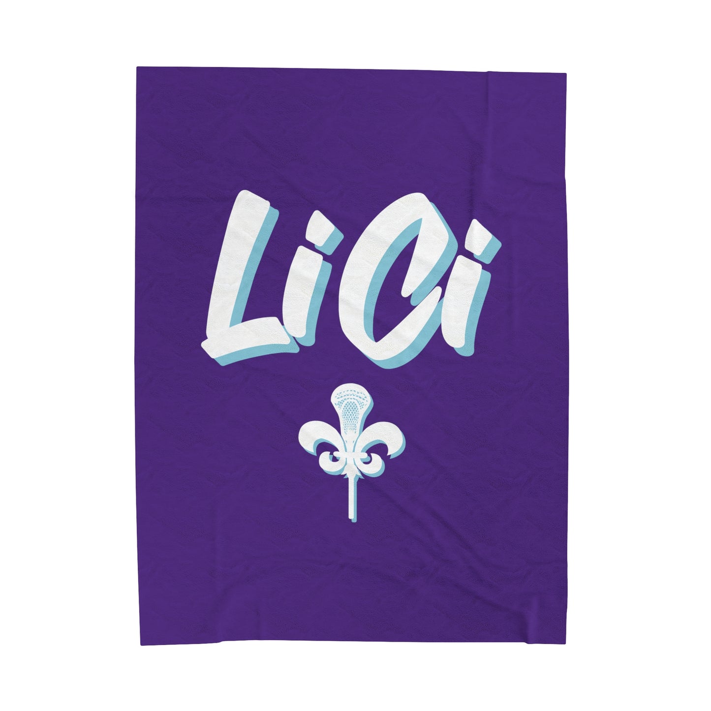 Lilac City Lacrosse Velveteen Plush Blanket (60" x 80")