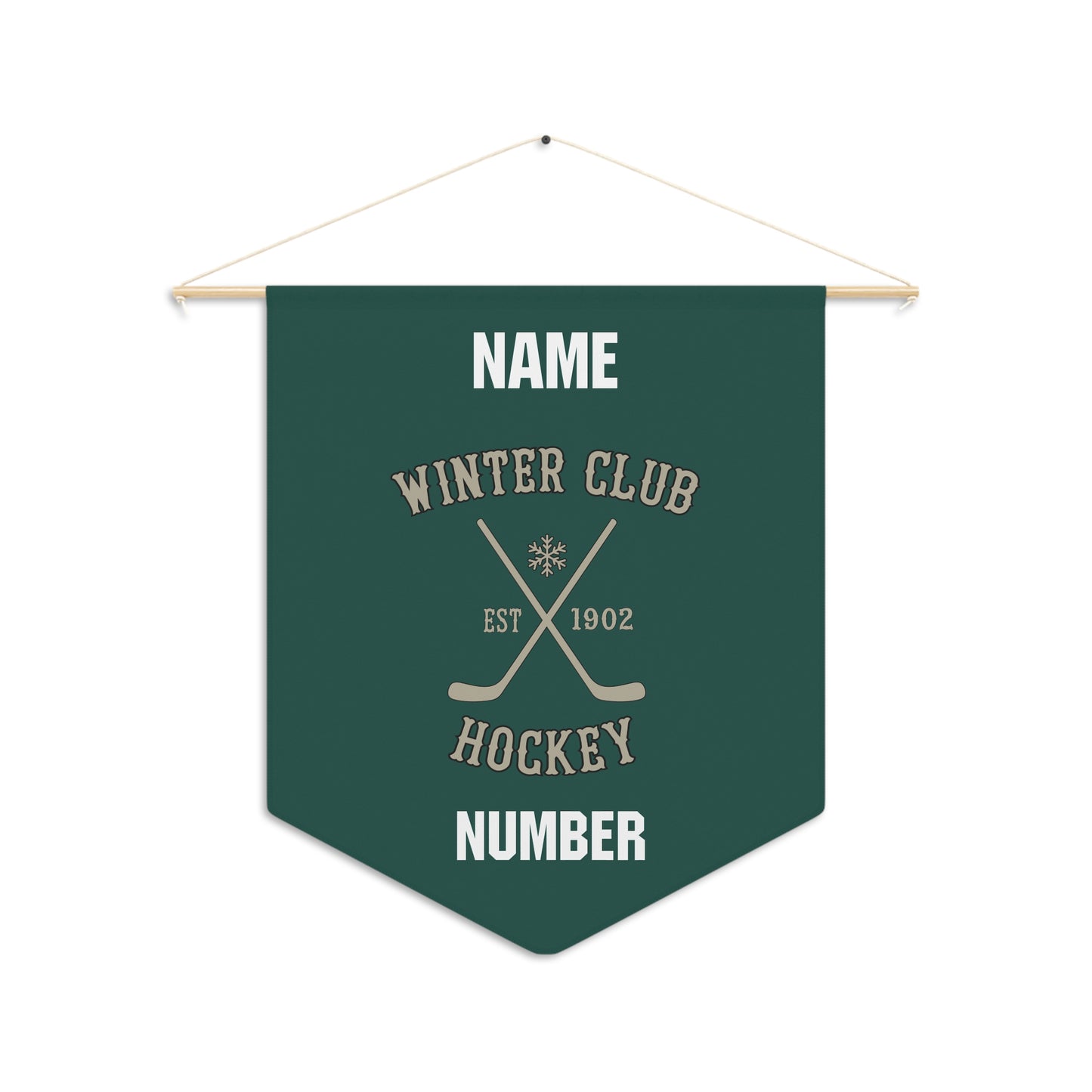 Personalization - Winter Club Lacrosse Pennant