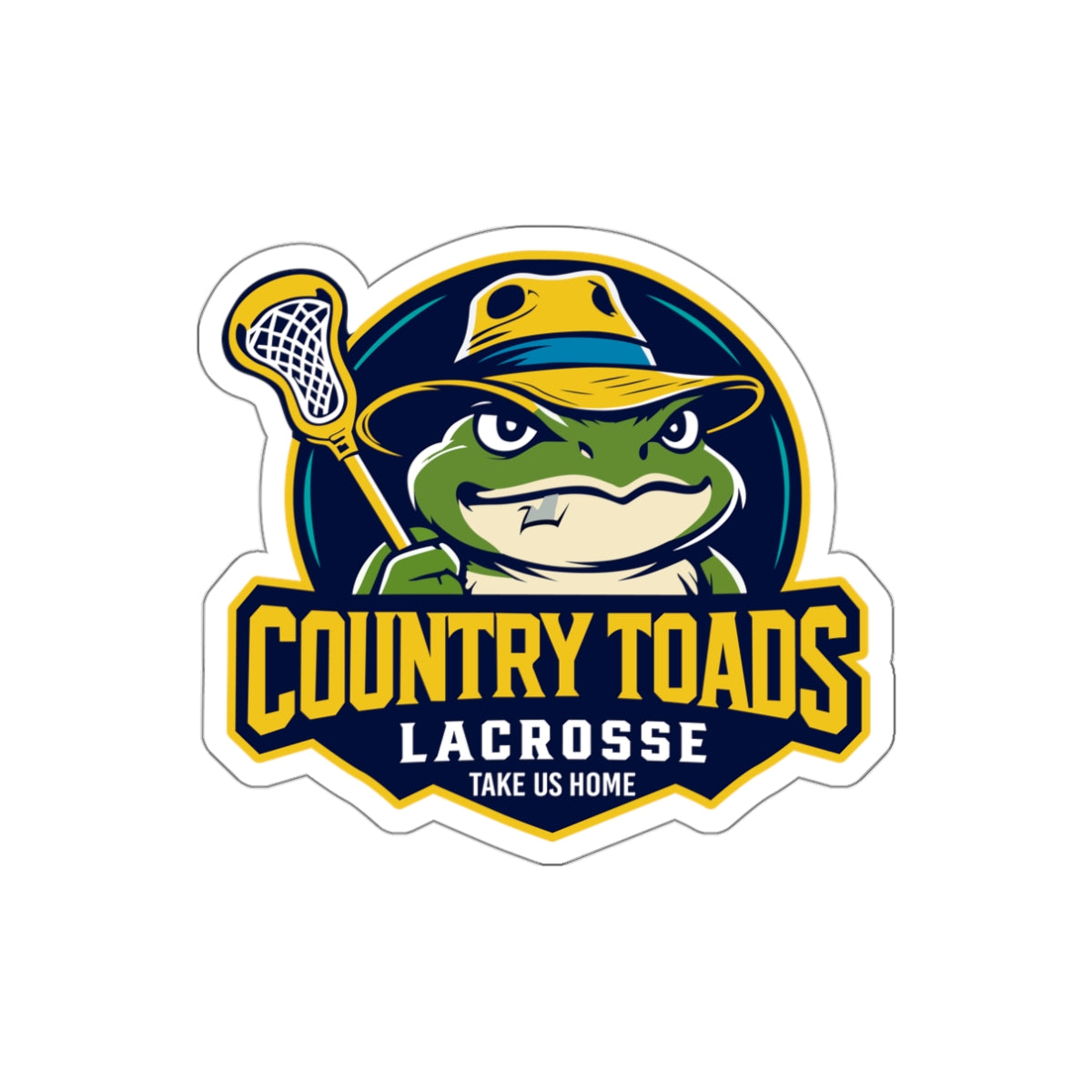 Country Toads Lacrosse Die-Cut Sticker