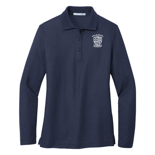 Women's Maclay School Uniform Long Sleeve Polo