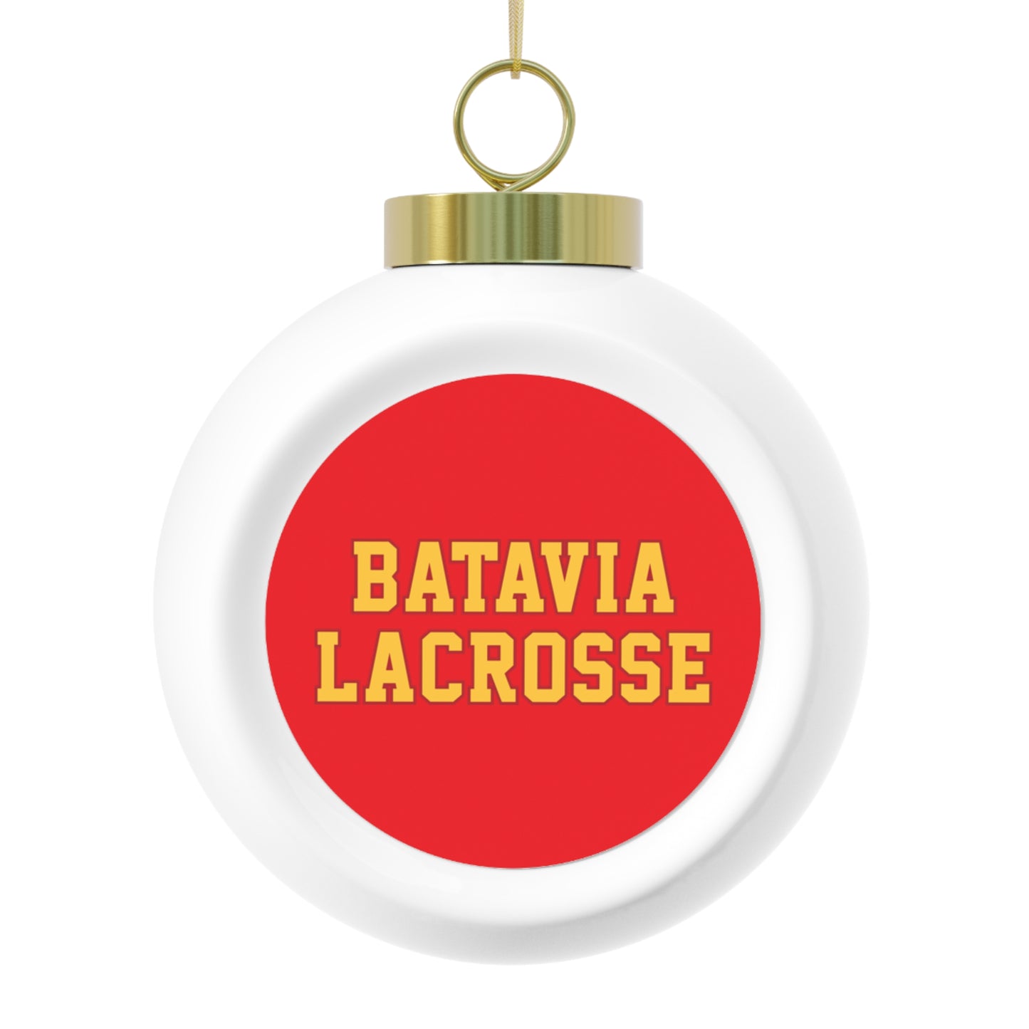 Batavia Lacrosse Christmas Ball Ornament