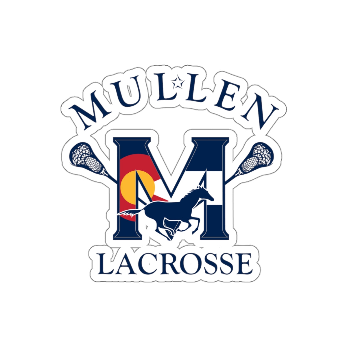Mullen Lacrosse Die-Cut Sticker