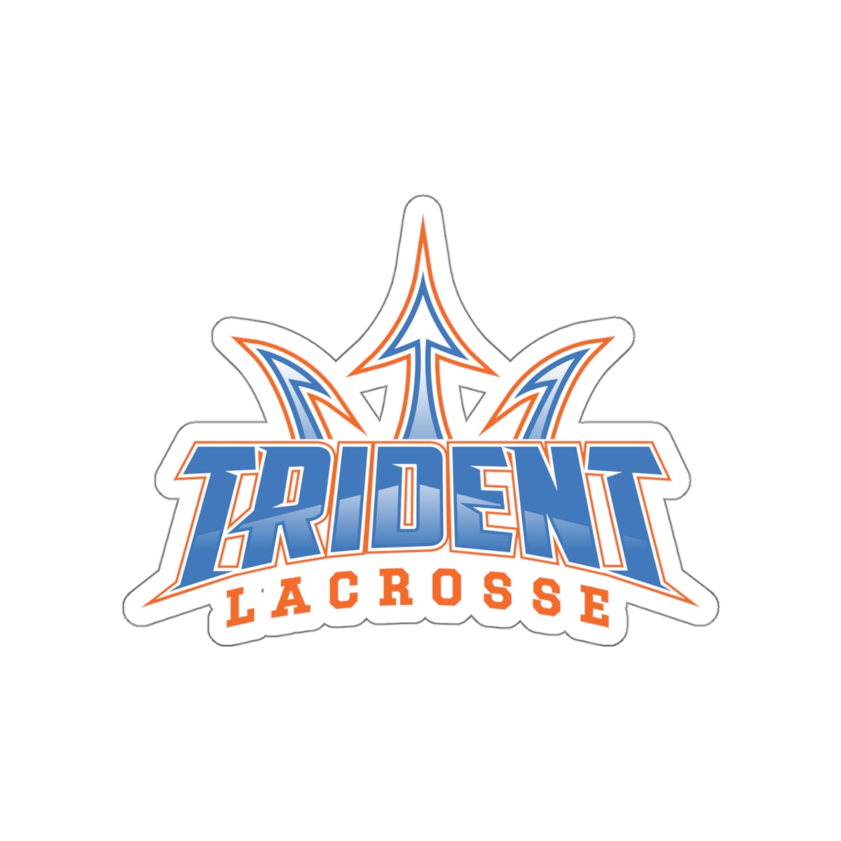Trident Lacrosse Die-Cut Stickers