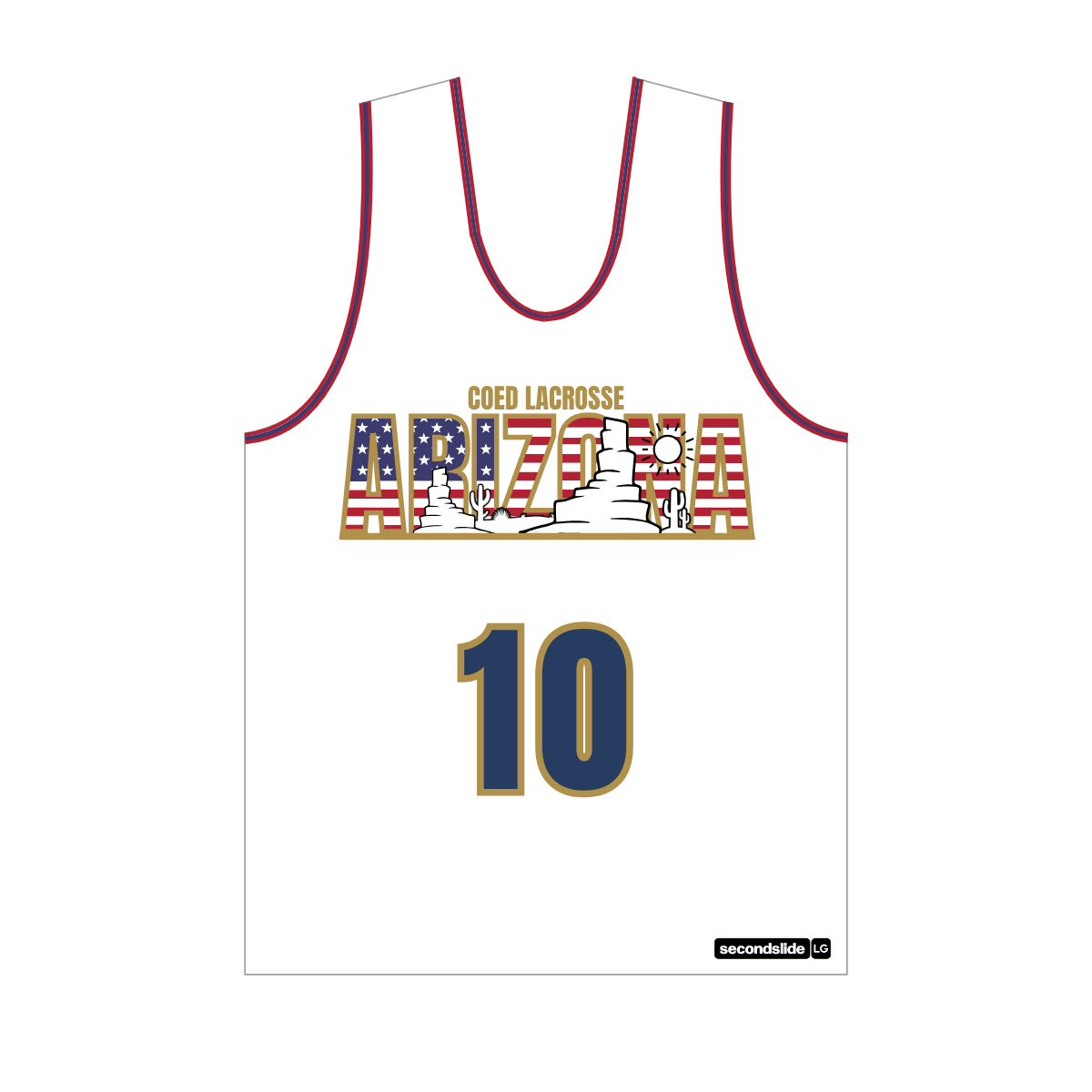 Coed Lacrosse Reversible Performance Pinnie - USA