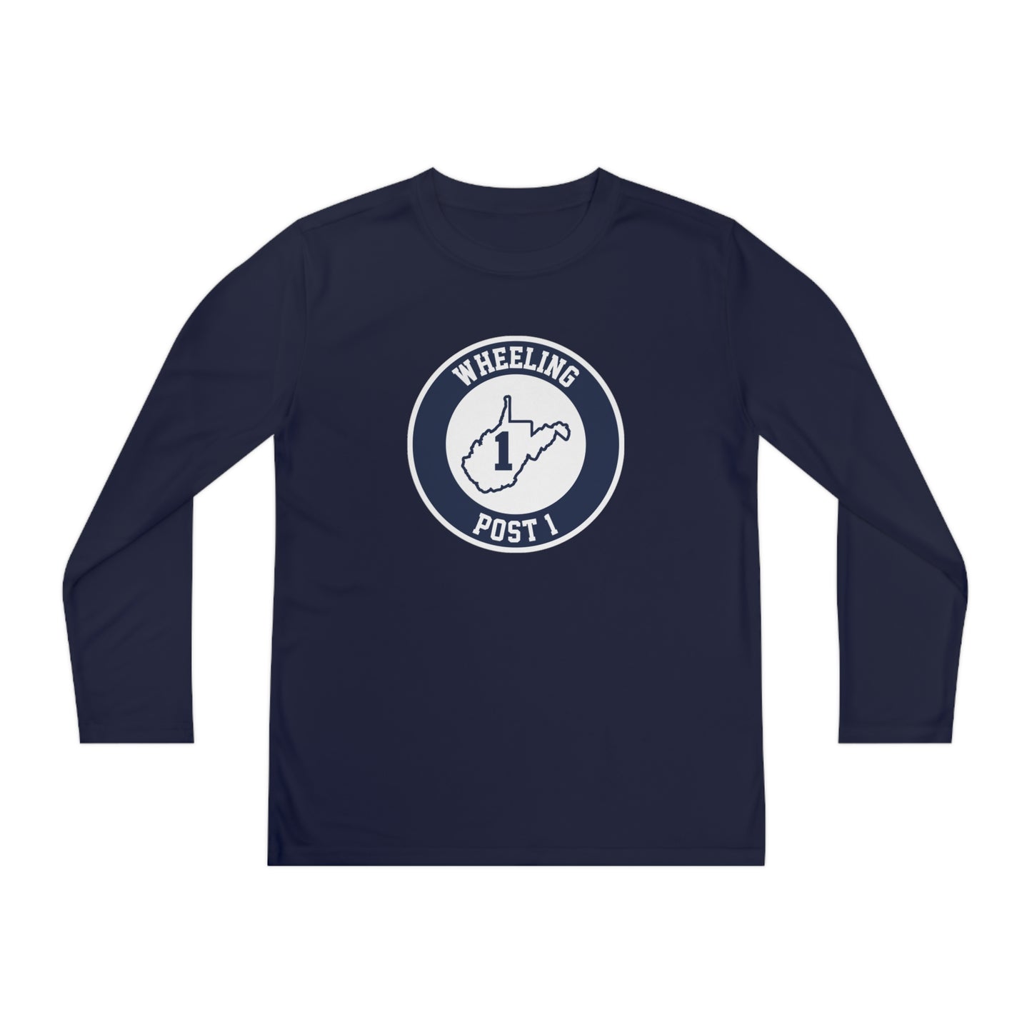 Youth Wheeling Post 1 Sport-Tek Performance Long Sleeve Shirt