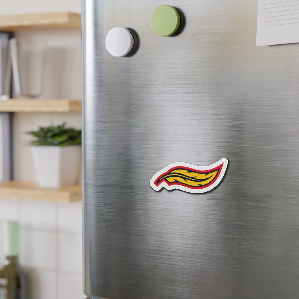 Mudhens Baseball Die-Cut Magnet