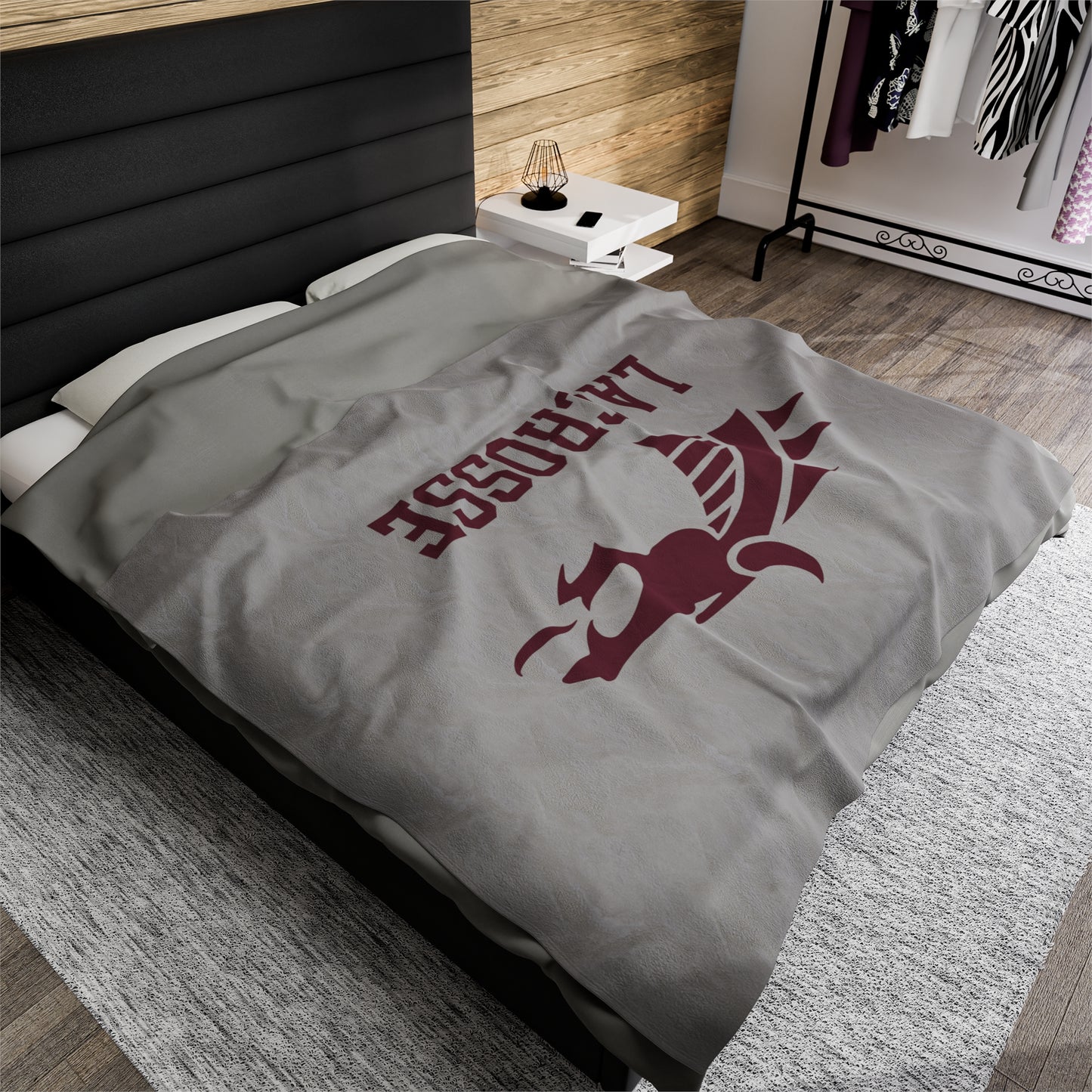 Collierville Lacrosse Velveteen Plush Blanket