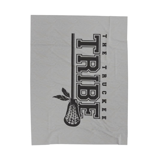 Truckee Tribe Lacrosse Velveteen Plush Blanket (60" x 80")