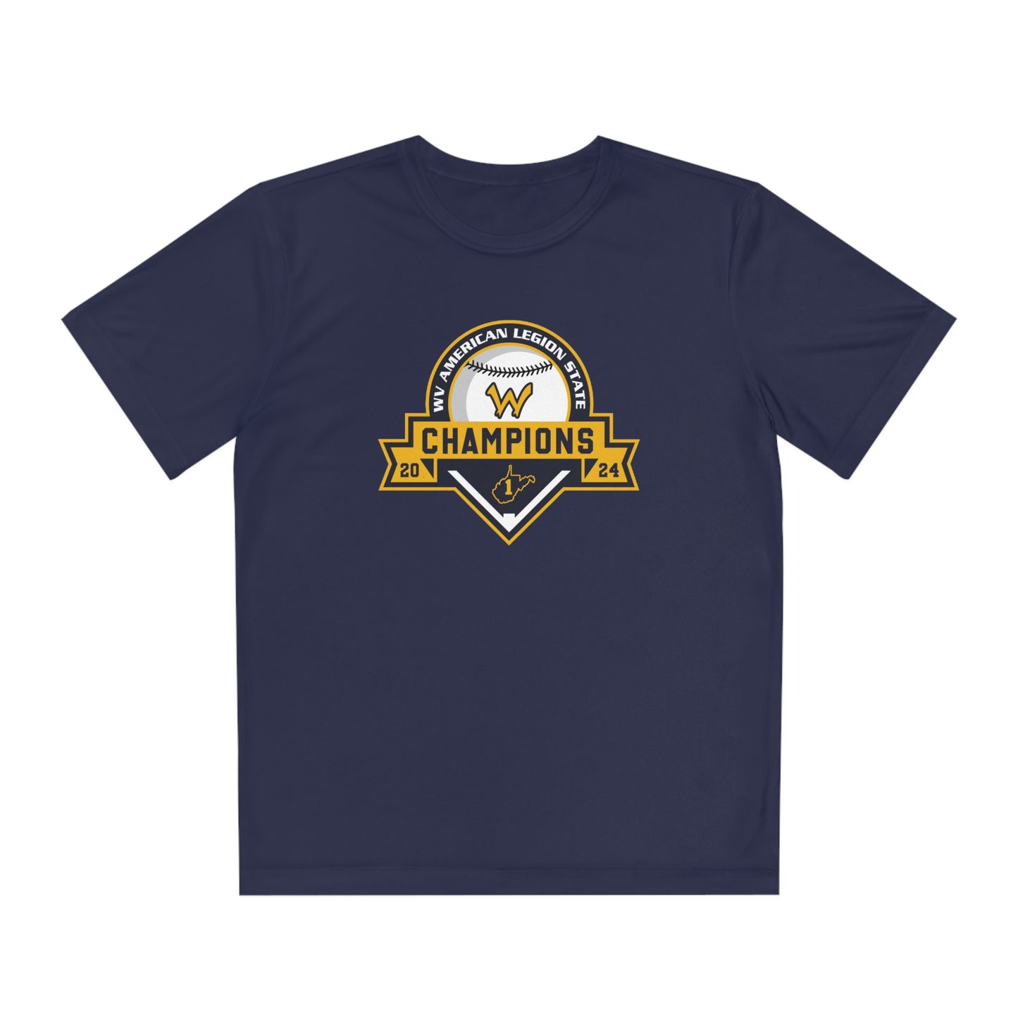 Youth Wheeling Post 1 Sport-Tek Performance Tee