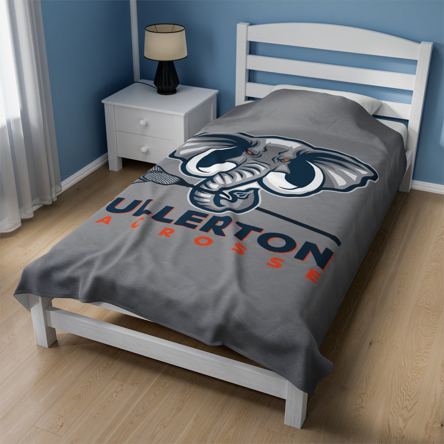 CSUF Lacrosse Velveteen Plush Blanket (60" x 80")