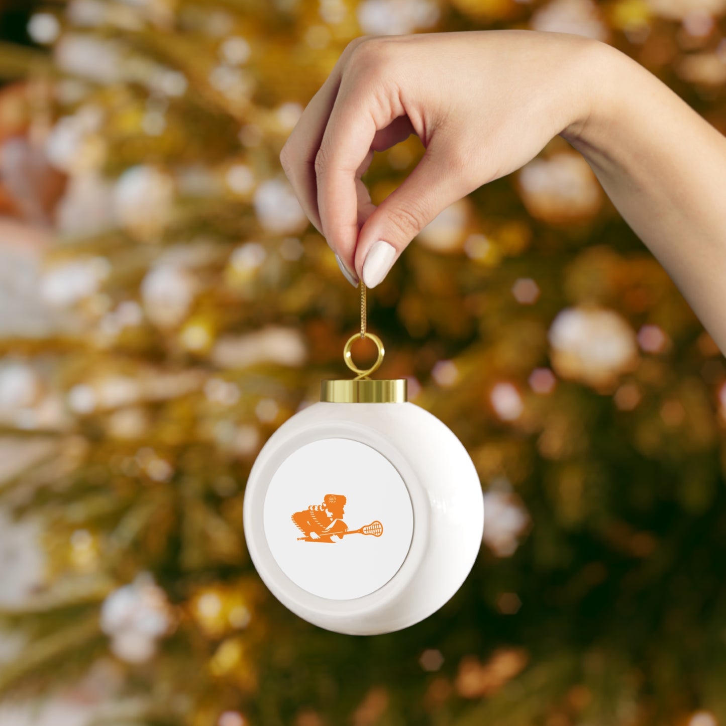 Tennessee Lacrosse Christmas Ball Ornament
