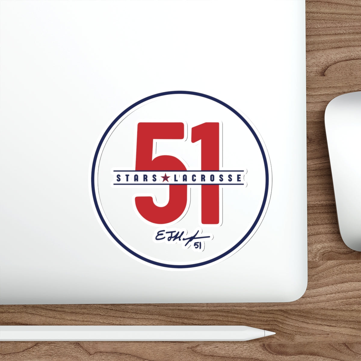 51 Stars Lacrosse Die-Cut Stickers