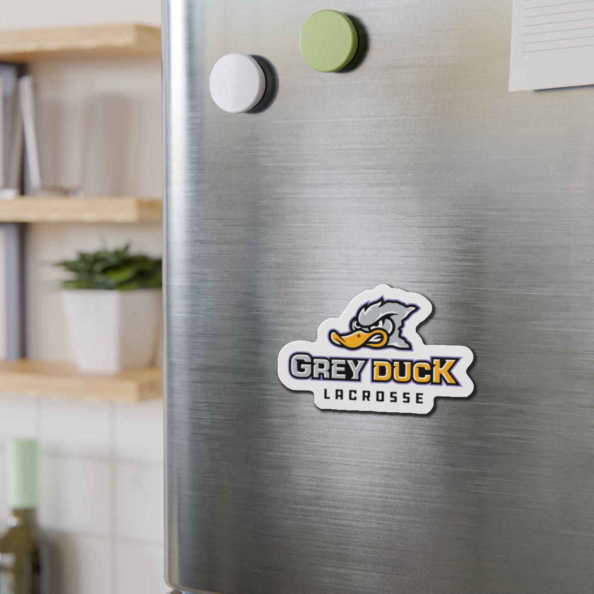 Grey Duck Lacrosse Die-Cut Magnet