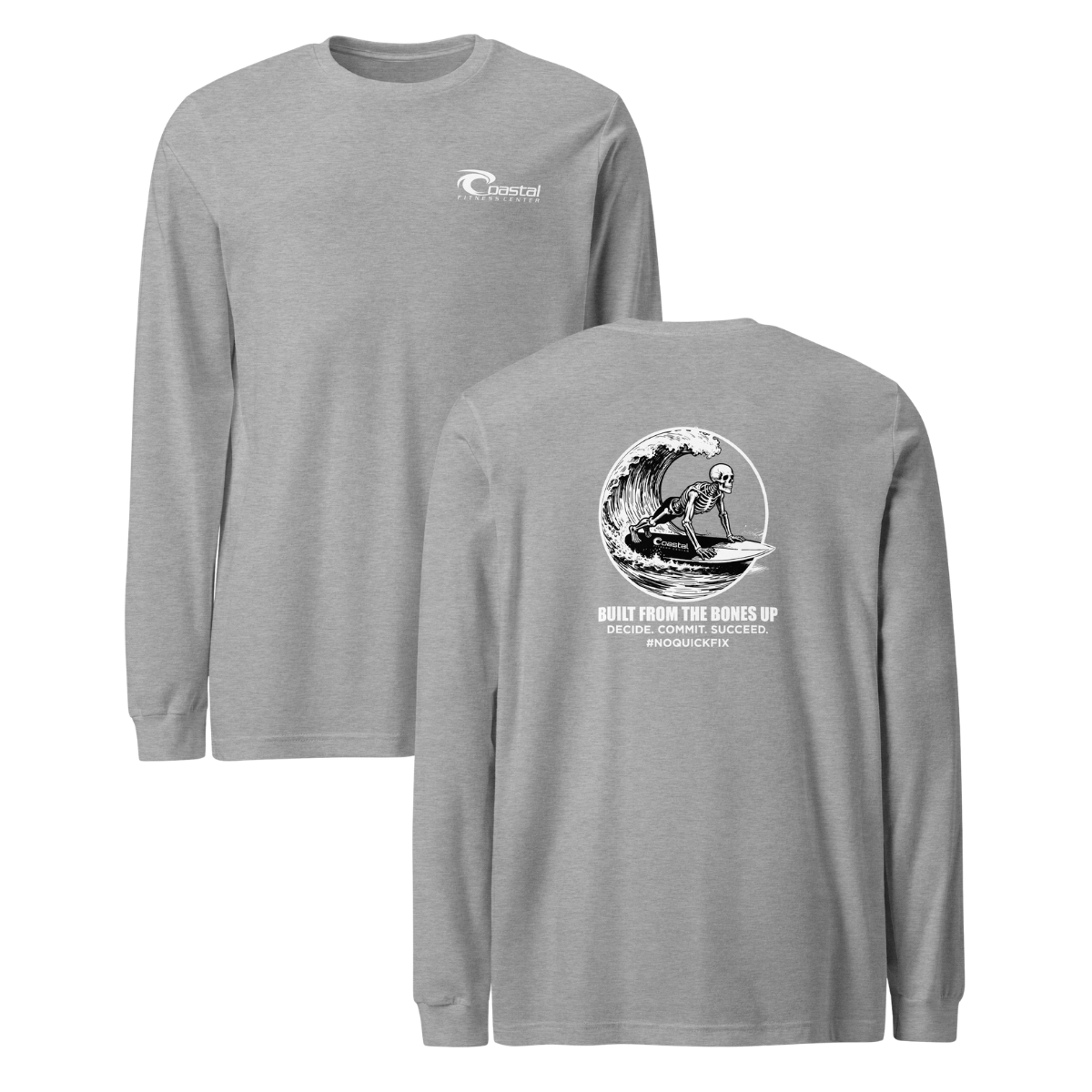 Adult Coastal Fitness Center Baseball Bella + Canvas Long Sleeve Tee