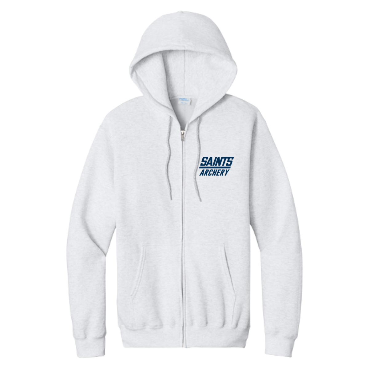 Adult Saints Archery Port & Company Full Zip Hoodie