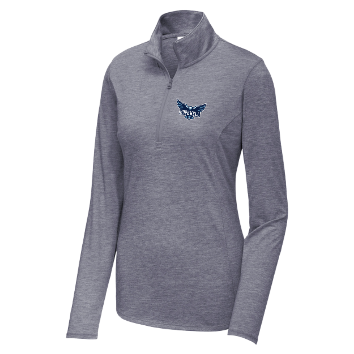 Women's Hopewell Hawks Sport-Tek Tri-Blend 1/4 Zip