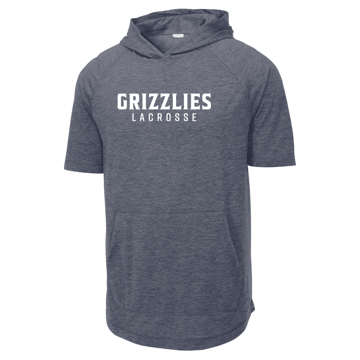 Adult Grizzlies Tri-Blend Wicking SS Hoodie