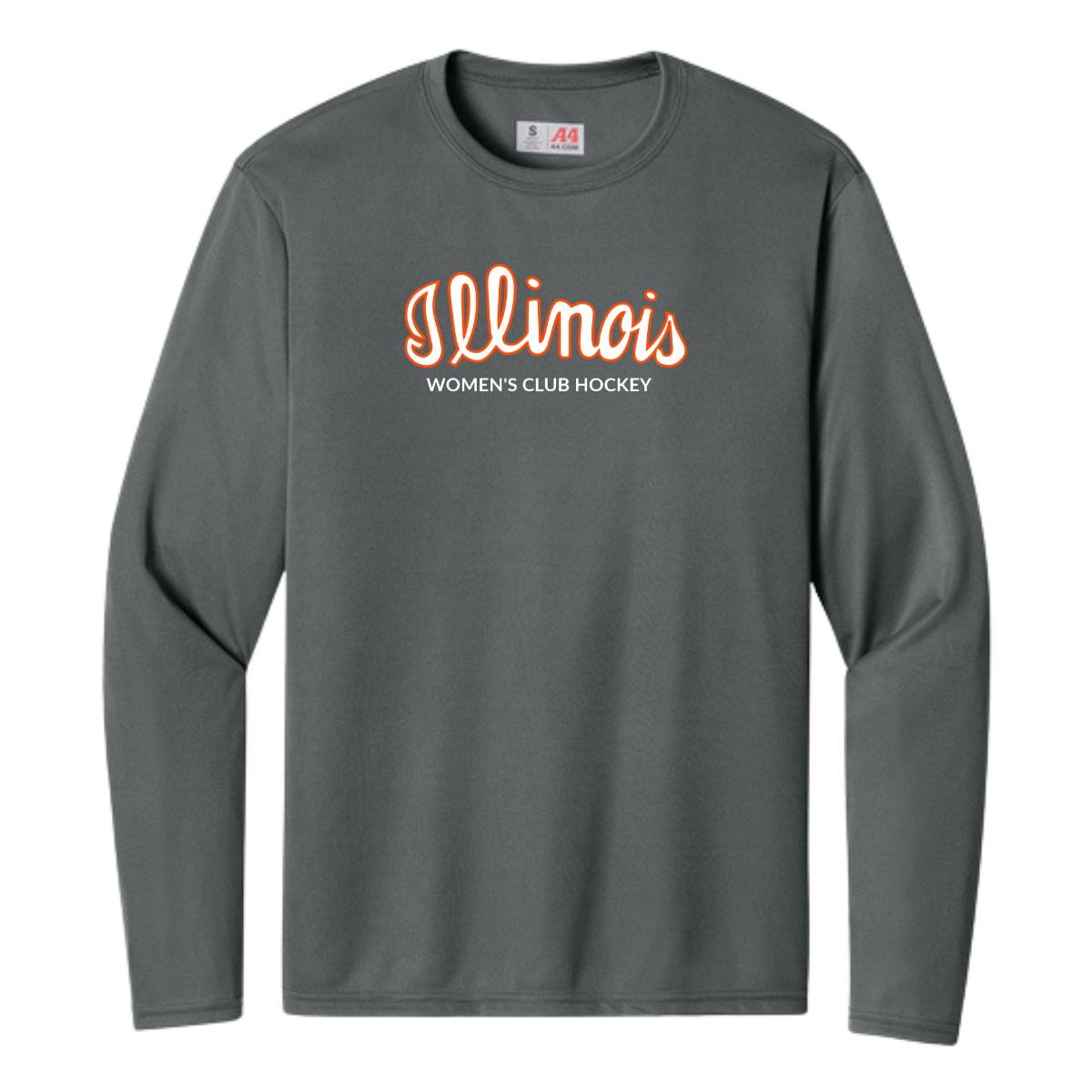 Adult Illinois Hockey Team A4 Cooling Performance LS