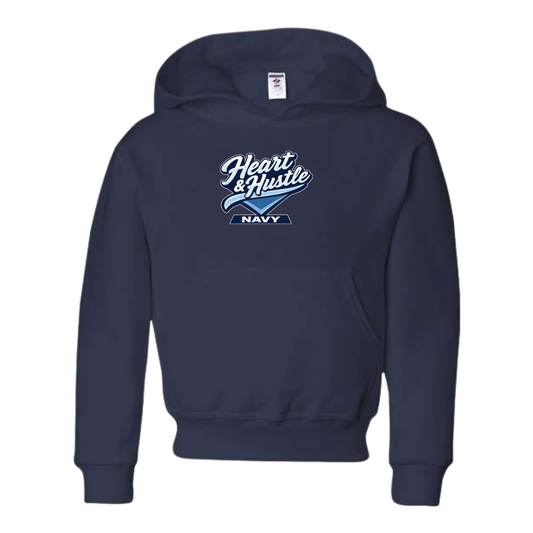 Youth Heart and Hustle Baseball Jerzees Nublend Hoodie