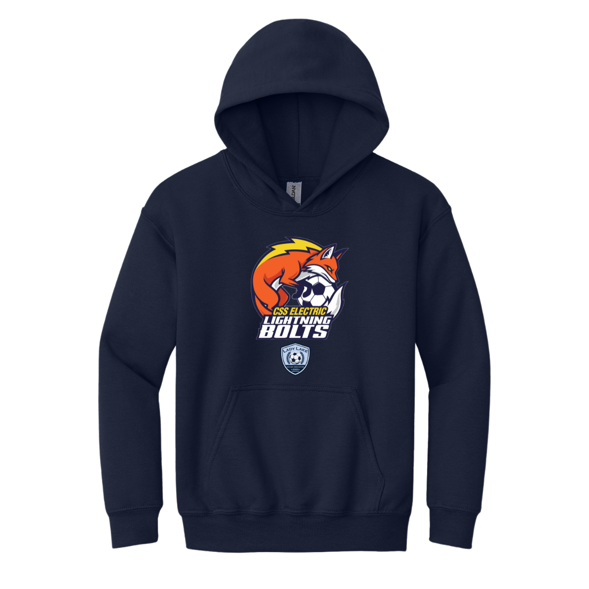 Youth Lightning Bolts Gildan Hoodie
