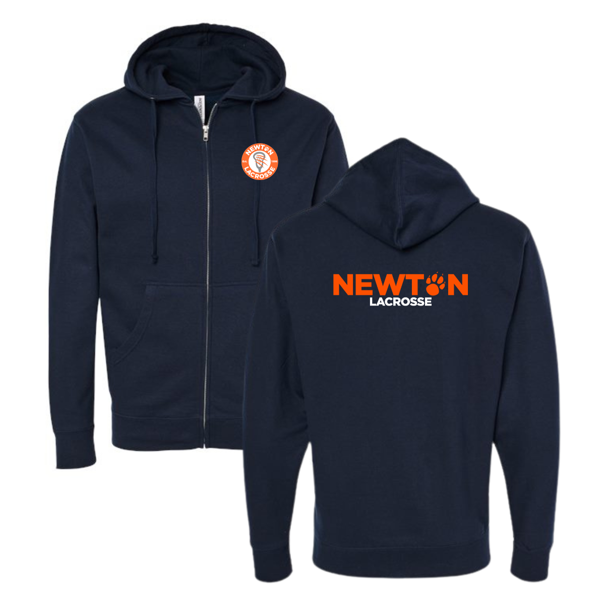 Adult Newton Lacrosse ITC Fleece Zip Up Hoodie